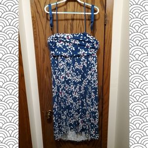 Lane Bryant Strapless Floral/Artistic Print Dress